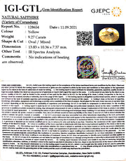9.27 Carat Natural Ceylonese Pukhraj with Govt Lab Certificate-(12210)